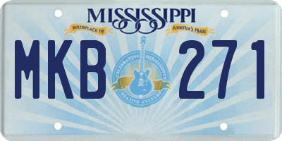 MS license plate MKB271