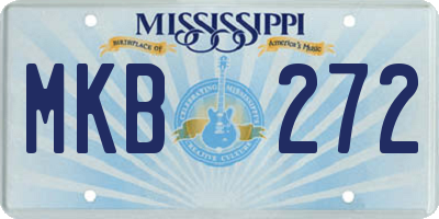 MS license plate MKB272