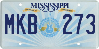 MS license plate MKB273