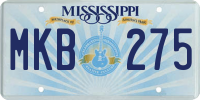 MS license plate MKB275