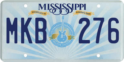 MS license plate MKB276