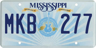 MS license plate MKB277