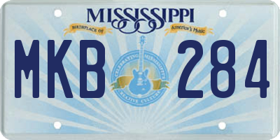 MS license plate MKB284