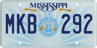 MS license plate MKB292