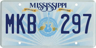 MS license plate MKB297