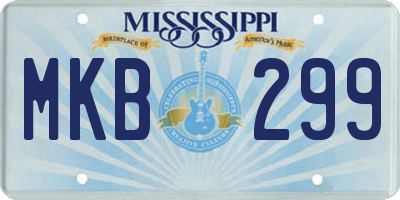 MS license plate MKB299