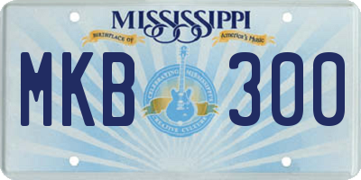 MS license plate MKB300
