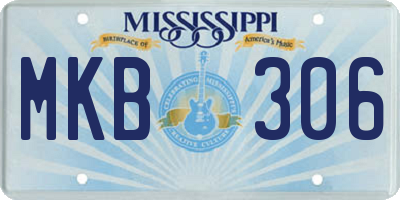 MS license plate MKB306