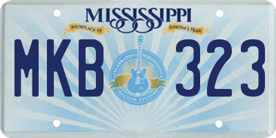 MS license plate MKB323