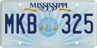MS license plate MKB325