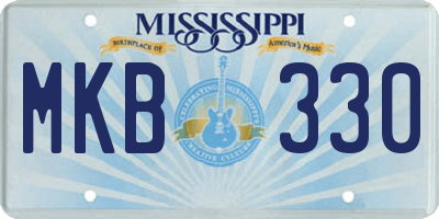 MS license plate MKB330