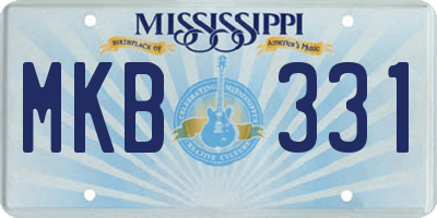MS license plate MKB331