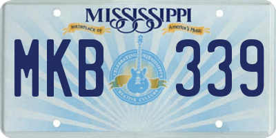 MS license plate MKB339