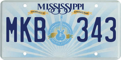 MS license plate MKB343