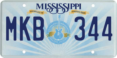 MS license plate MKB344