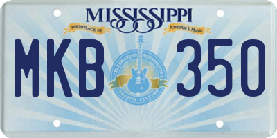 MS license plate MKB350