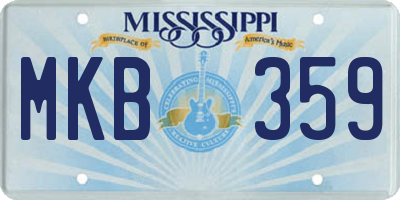 MS license plate MKB359