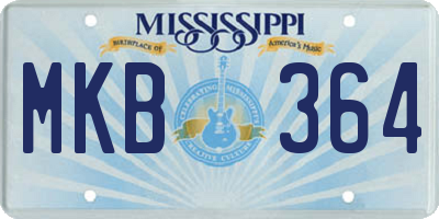 MS license plate MKB364