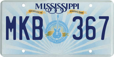 MS license plate MKB367