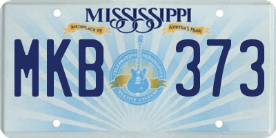 MS license plate MKB373