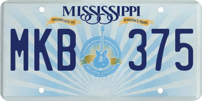 MS license plate MKB375