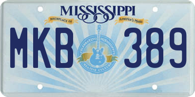 MS license plate MKB389