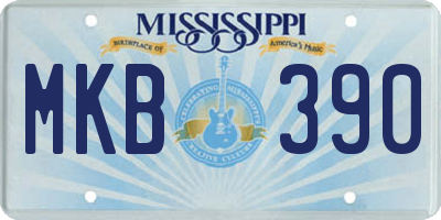 MS license plate MKB390