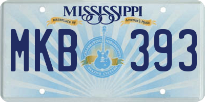 MS license plate MKB393