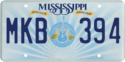 MS license plate MKB394