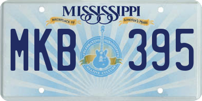MS license plate MKB395