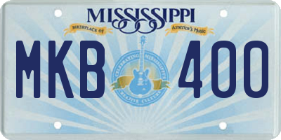 MS license plate MKB400