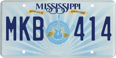 MS license plate MKB414