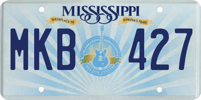 MS license plate MKB427
