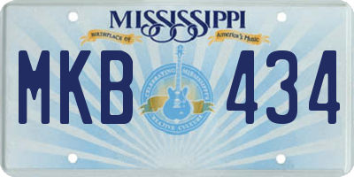 MS license plate MKB434