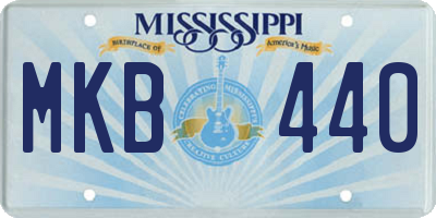 MS license plate MKB440