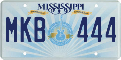 MS license plate MKB444