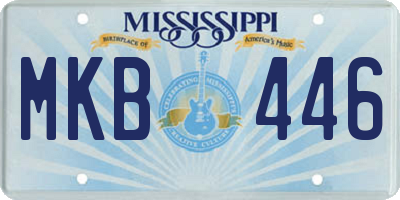 MS license plate MKB446