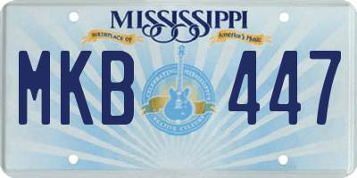 MS license plate MKB447