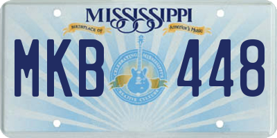 MS license plate MKB448