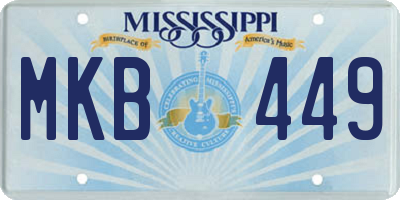 MS license plate MKB449