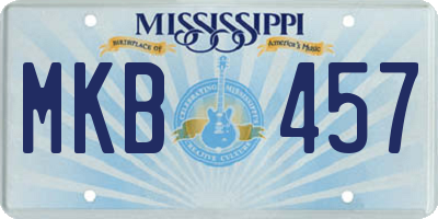MS license plate MKB457