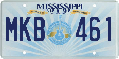 MS license plate MKB461