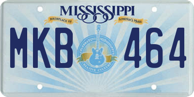 MS license plate MKB464