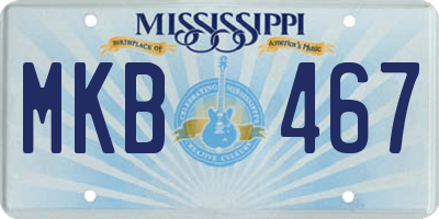 MS license plate MKB467