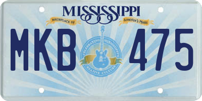 MS license plate MKB475
