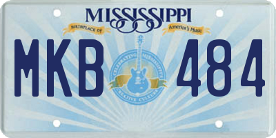 MS license plate MKB484