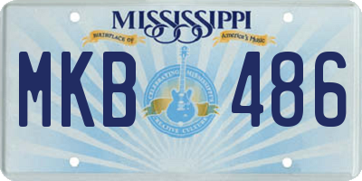 MS license plate MKB486