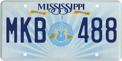 MS license plate MKB488