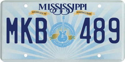 MS license plate MKB489