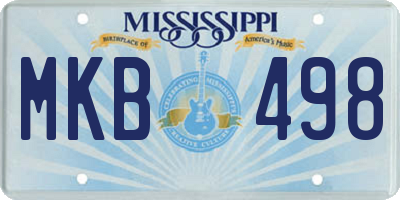 MS license plate MKB498